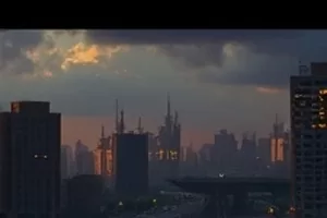 《潮汐之间》封面，退潮后的礁石与浅滩