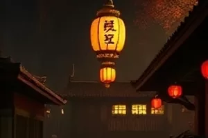 《山河旧契》封面，深色朝堂与卷轴纹样